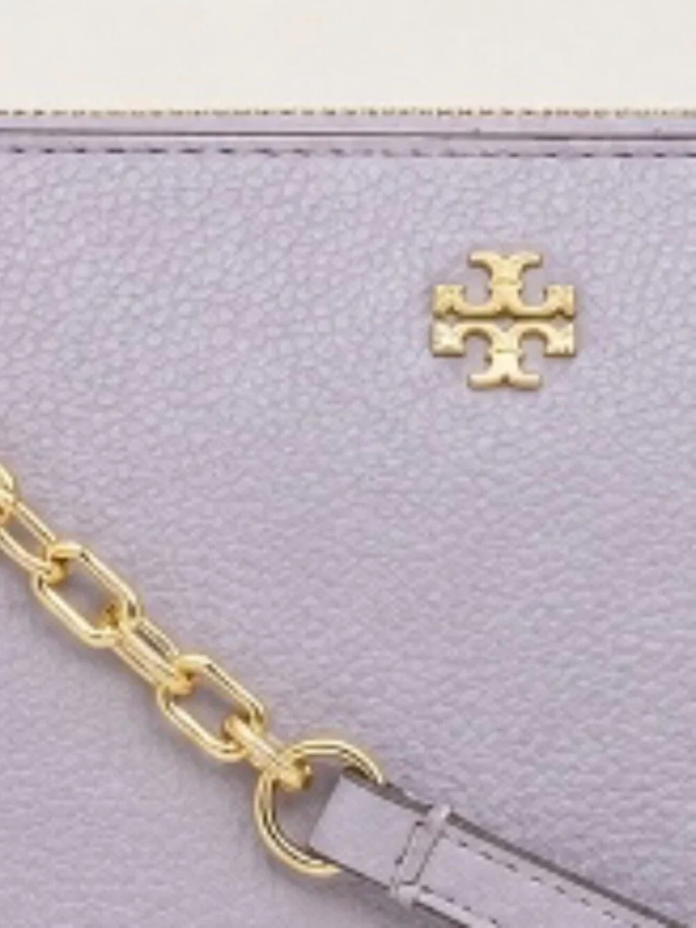 Tory Burch Pebbled Leather Compact Crossbody Bag – Soft Lavender/Lilac